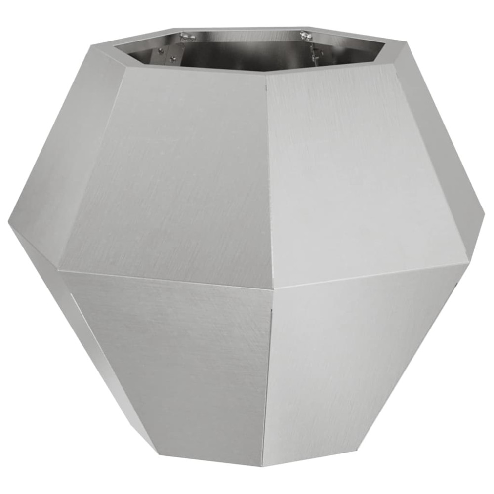 Produktbild för Planteringskärl Silver 50 x 50 x 40 cm Rostfritt stål