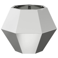 Produktbild för Planteringskärl 2 pcs Silver 50 x 50 x 40 cm Galvaniserat Stål