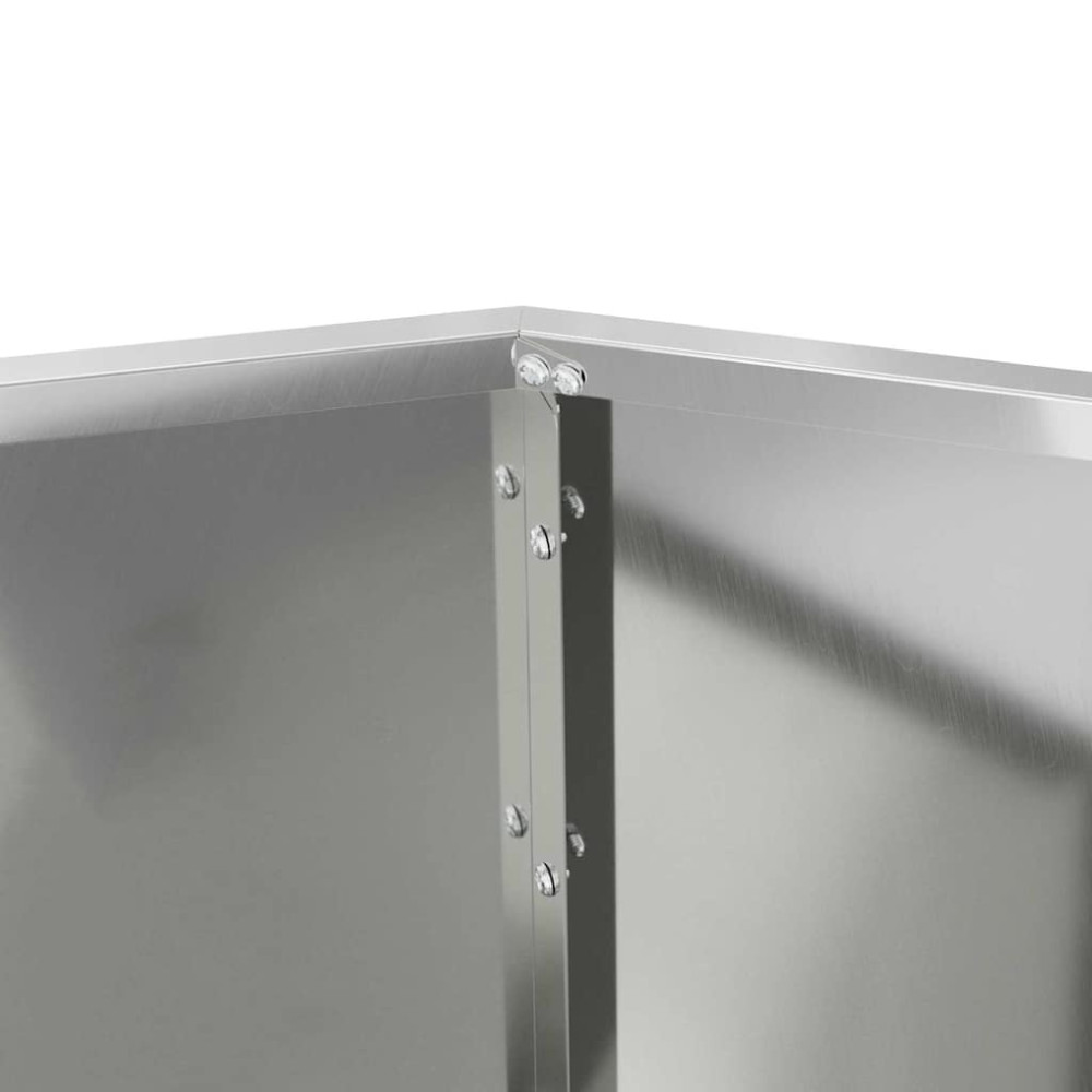 Produktbild för Planteringskärl 2 pcs Silver 50 x 50 x 40 cm Galvaniserat Stål