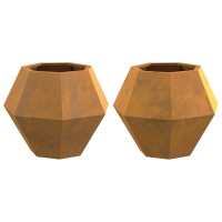 Produktbild för Planteringskärl 2 pcs Rostig 50 x 50 x 40 cm