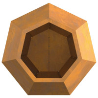 Produktbild för Planteringskärl 2 pcs Rostig 50 x 50 x 40 cm