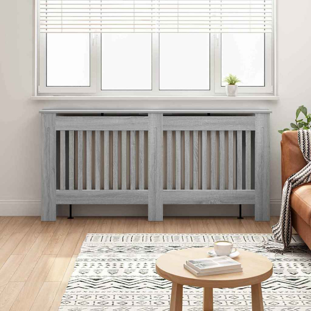 Produktbild för Radiatorlock Grå Sonoma 172 x 19 x 81,5 cm Konstruerat trä