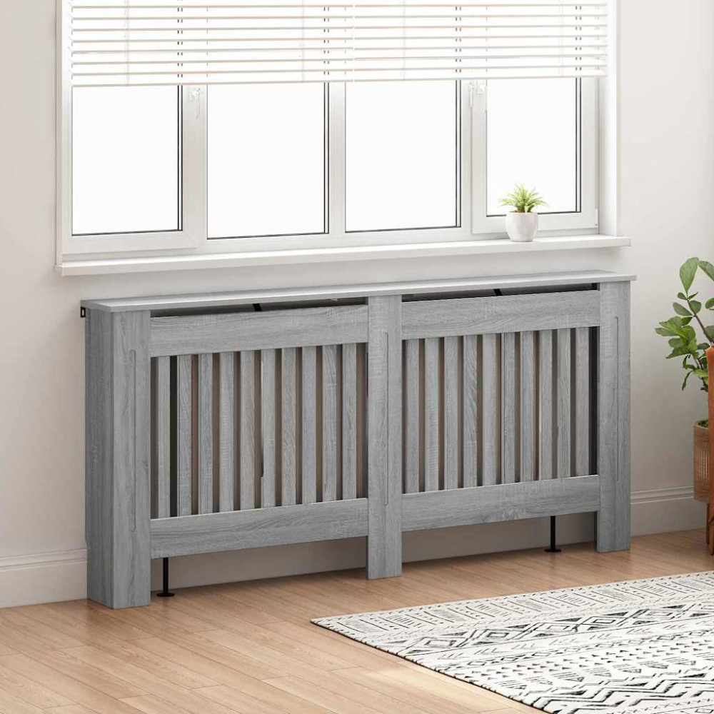 Produktbild för Radiatorlock Grå Sonoma 172 x 19 x 81,5 cm Konstruerat trä