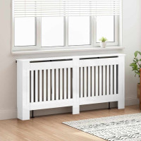 Produktbild för Radiatorlock Högblanka vita 172 x 19 x 81,5 cm Konstruerat trä