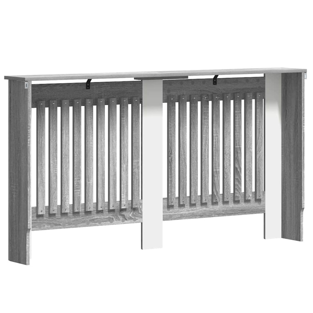 Produktbild för Radiatorlock Grå Sonoma 152 x 19 x 81,5 cm Konstruerat trä