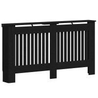 Produktbild för Radiatorlock Svart Ek 152 x 19 x 81,5 cm Konstruerat trä