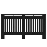 Produktbild för Radiatorlock Svart Ek 152 x 19 x 81,5 cm Konstruerat trä