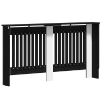 Produktbild för Radiatorlock Svart Ek 152 x 19 x 81,5 cm Konstruerat trä