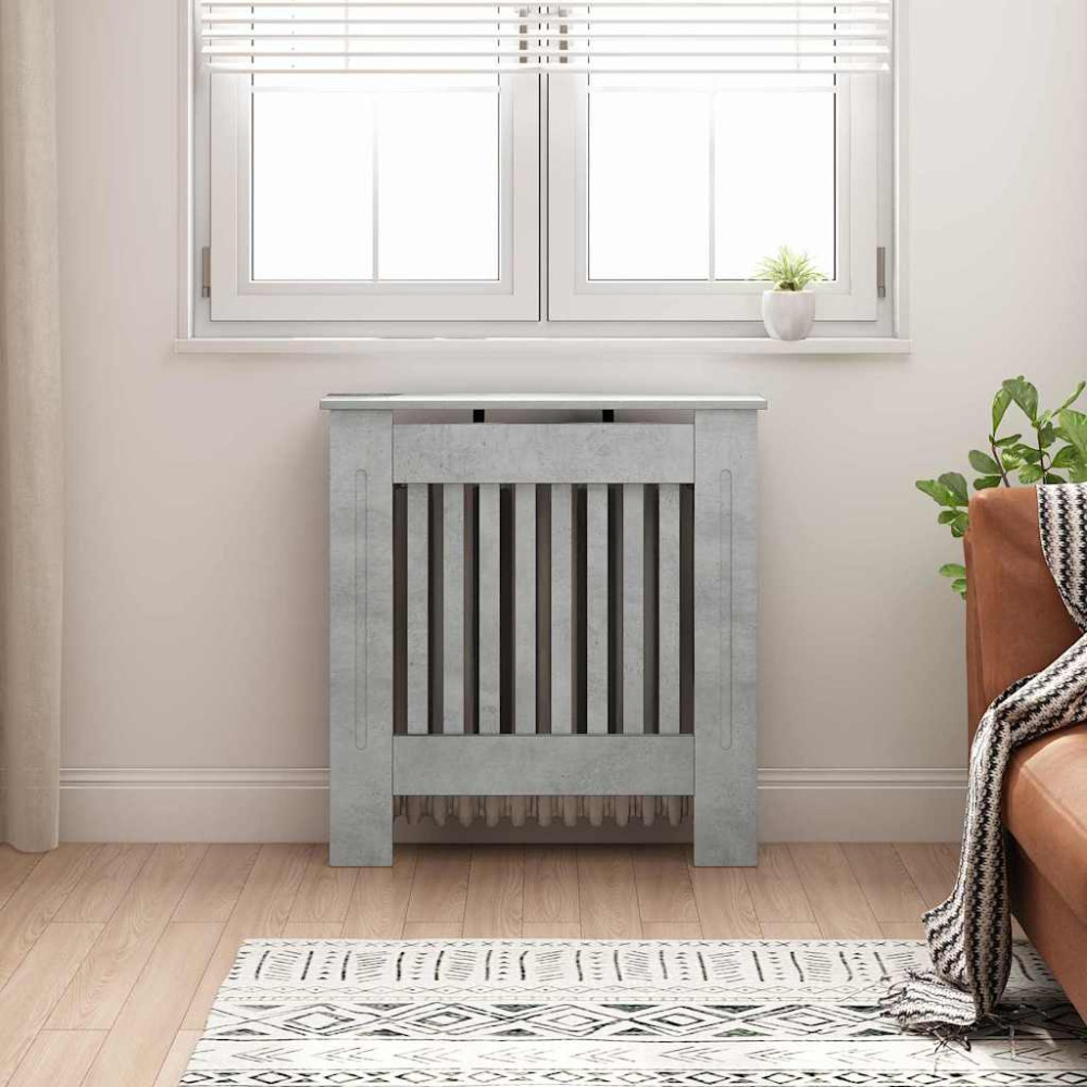 Produktbild för Radiatorlock Betonggrå 78 x 19 x 81,5 cm Konstruerat trä