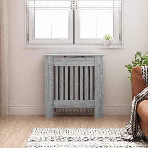 vidaXL Radiatorlock Grå Sonoma 78 x 19 x 81,5 cm Konstruerat trä