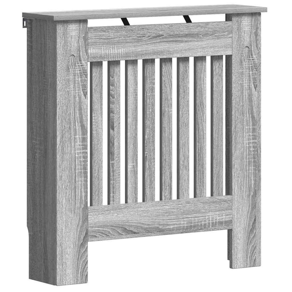 Produktbild för Radiatorlock Grå Sonoma 78 x 19 x 81,5 cm Konstruerat trä