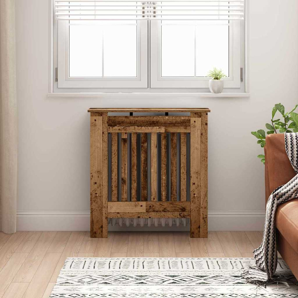 Produktbild för Radiatorlock Gammalt trä 78 x 19 x 81,5 cm Konstruerat trä