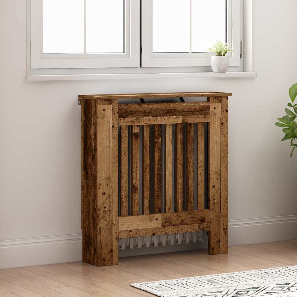 Produktbild för Radiatorlock Gammalt trä 78 x 19 x 81,5 cm Konstruerat trä
