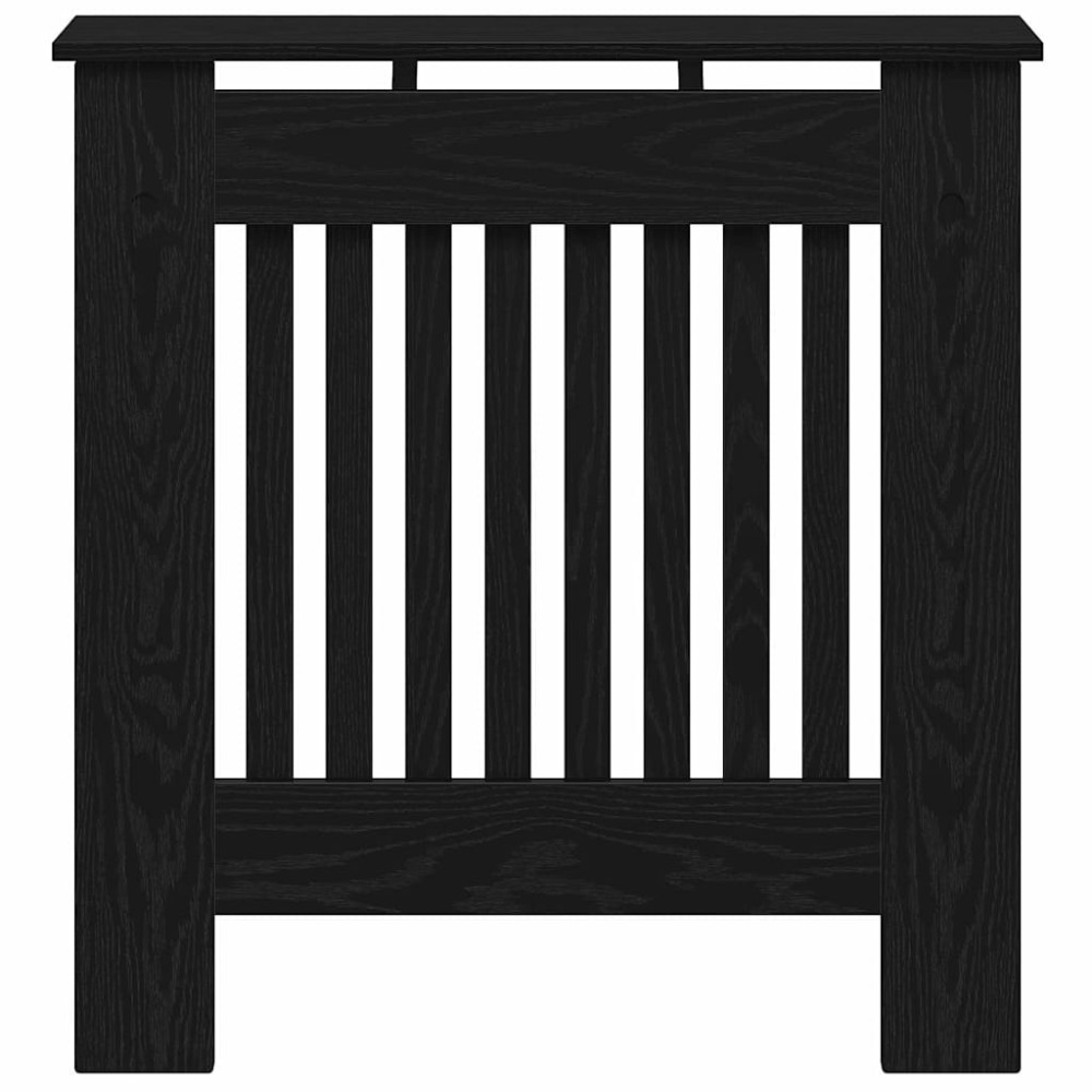 Produktbild för Radiatorlock Svart Ek 78 x 19 x 81,5 cm Konstruerat trä