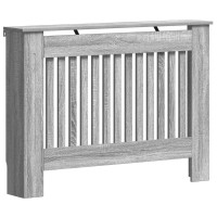 Produktbild för Radiatorlock Grå Sonoma 112 x 19 x 81,5 cm Konstruerat trä