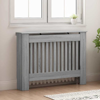 Produktbild för Radiatorlock Grå Sonoma 112 x 19 x 81,5 cm Konstruerat trä