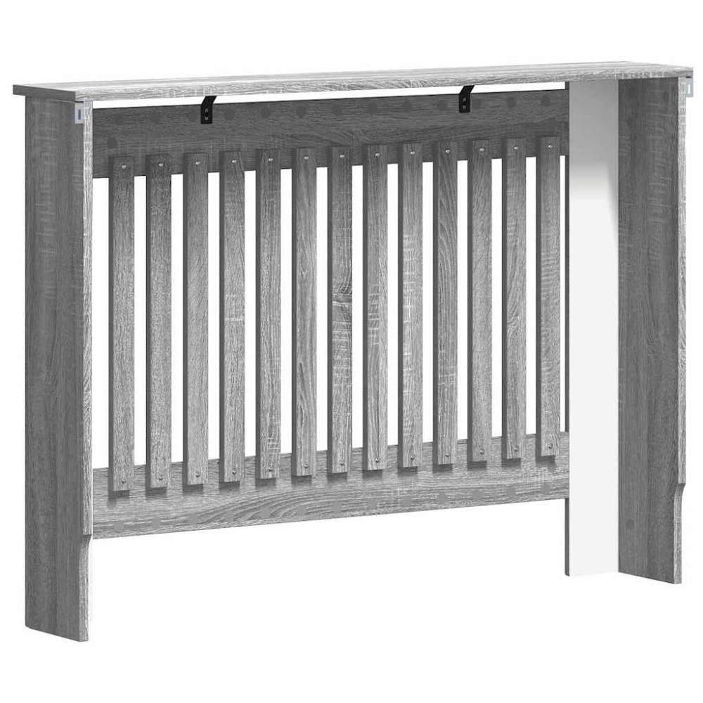 Produktbild för Radiatorlock Grå Sonoma 112 x 19 x 81,5 cm Konstruerat trä