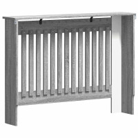 Produktbild för Radiatorlock Grå Sonoma 112 x 19 x 81,5 cm Konstruerat trä