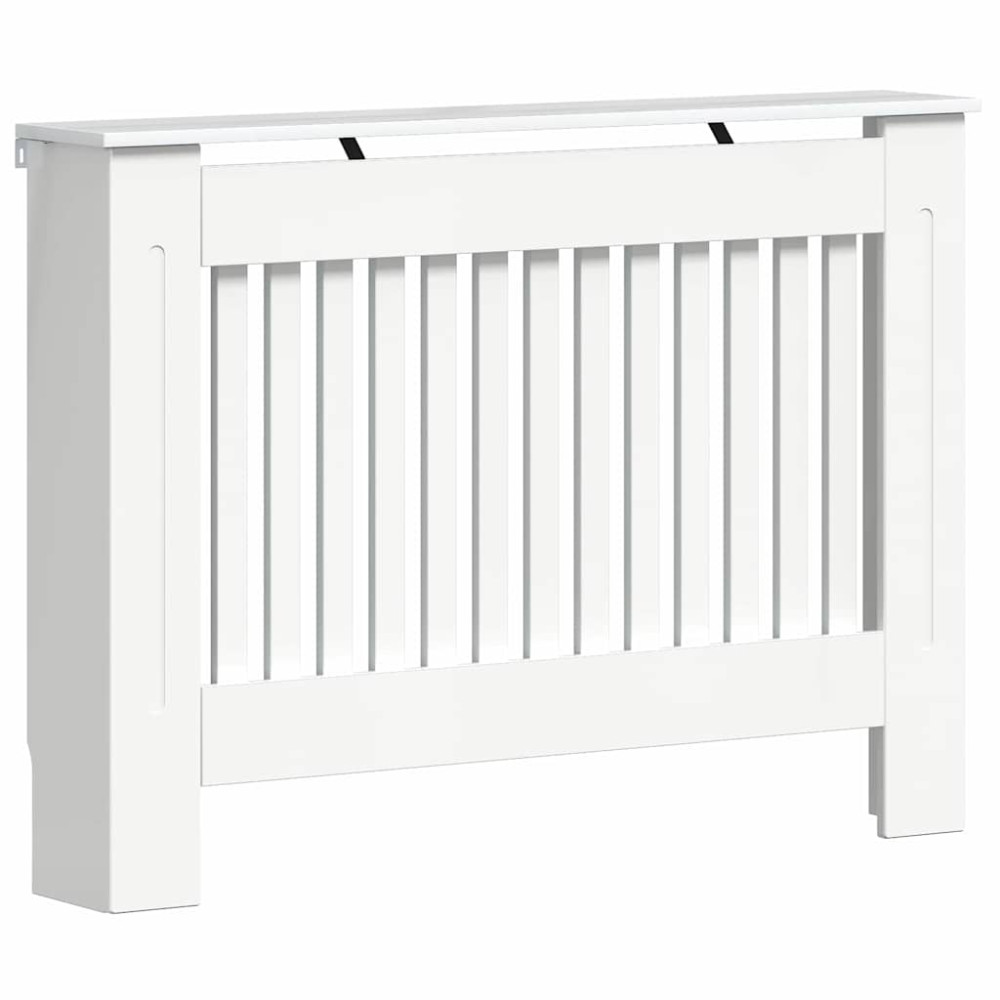 Produktbild för Radiatorlock Vit högglans 112 x 19 x 81,5 cm Konstruerat trä