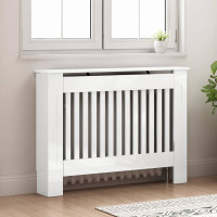 Produktbild för Radiatorlock Vit högglans 112 x 19 x 81,5 cm Konstruerat trä