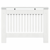 Produktbild för Radiatorlock Vit högglans 112 x 19 x 81,5 cm Konstruerat trä
