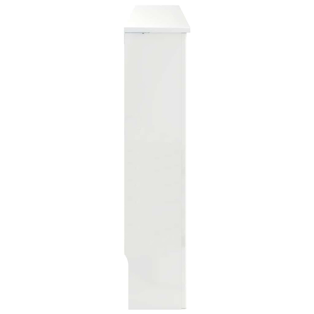 Produktbild för Radiatorlock Vit högglans 112 x 19 x 81,5 cm Konstruerat trä
