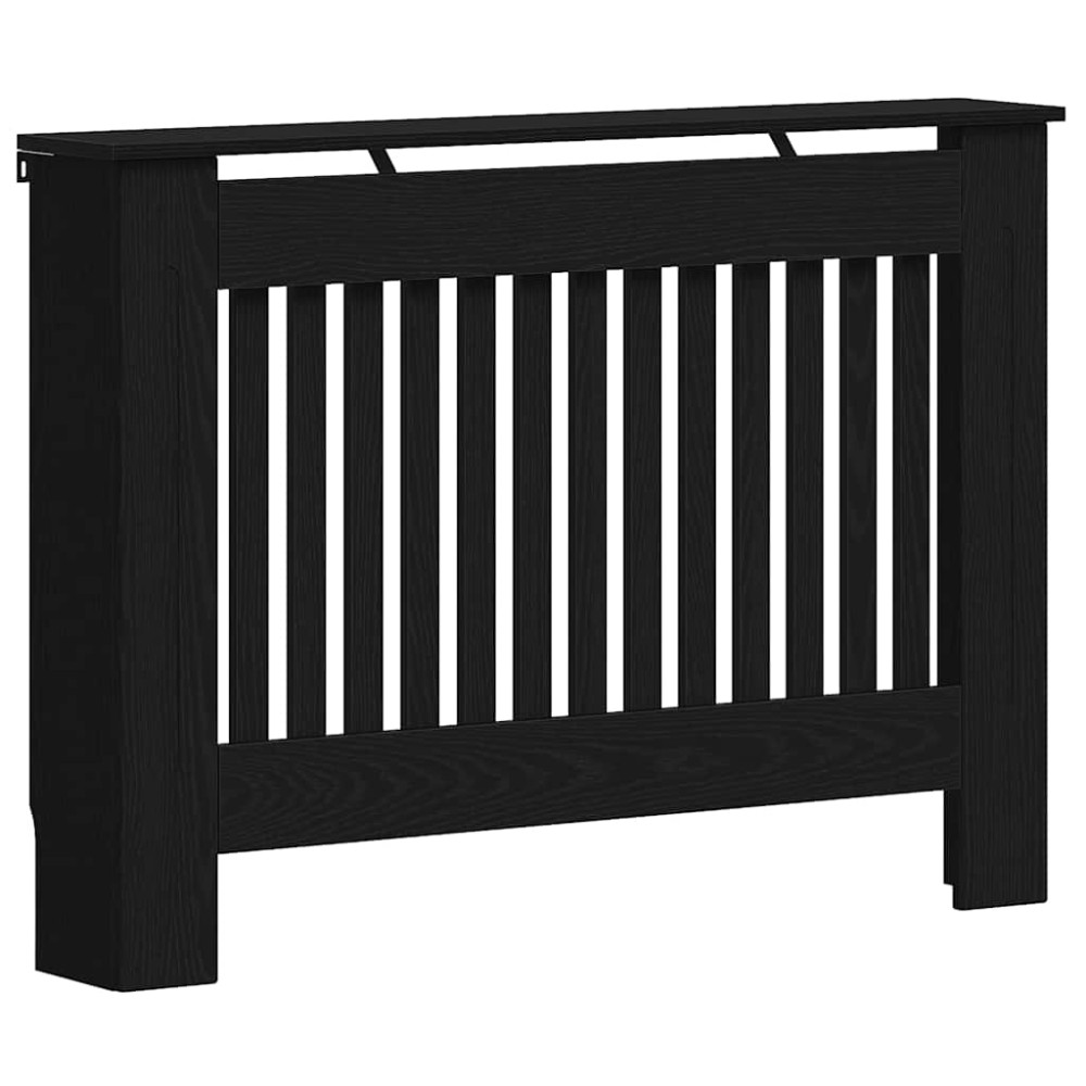 Produktbild för Radiatorlock Svart Ek 112 x 19 x 81,5 cm Konstruerat trä