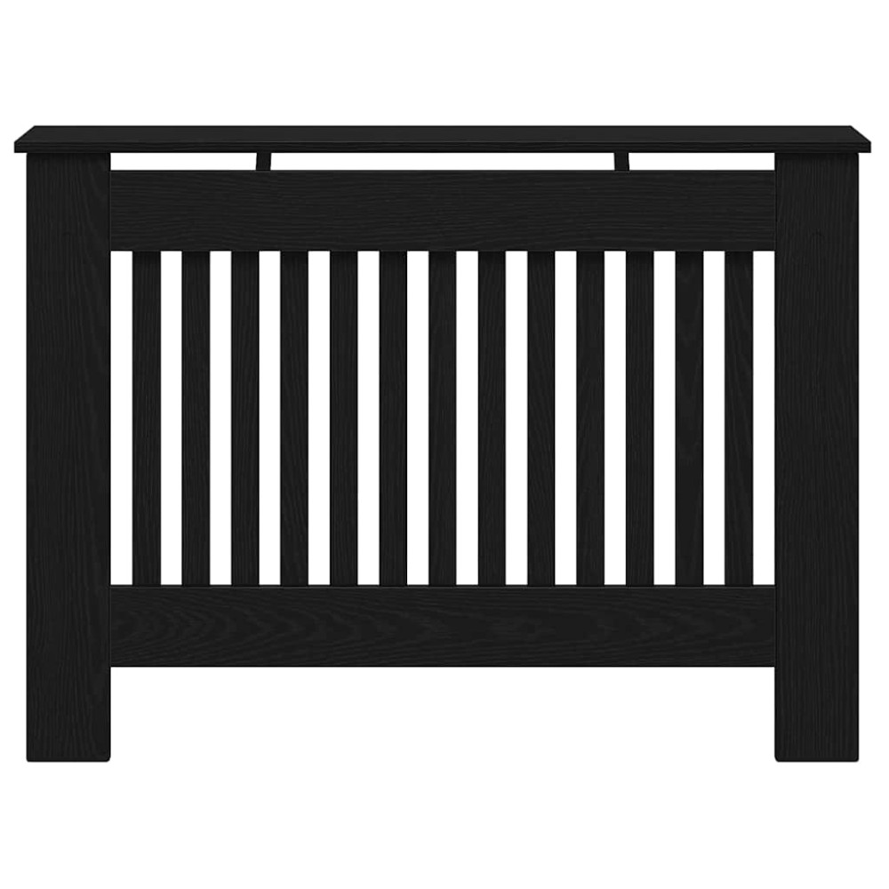 Produktbild för Radiatorlock Svart Ek 112 x 19 x 81,5 cm Konstruerat trä