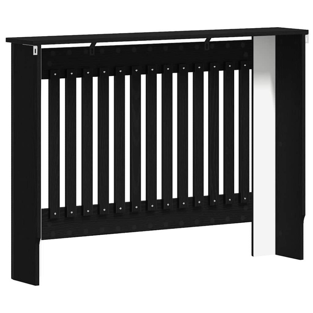 Produktbild för Radiatorlock Svart Ek 112 x 19 x 81,5 cm Konstruerat trä