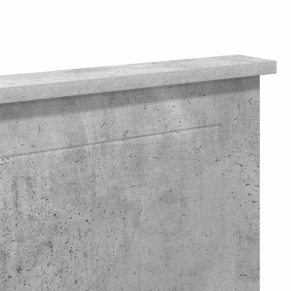Produktbild för Huvudgavel med huvudgavel Betonggrå 200 cm Konstruerat trä