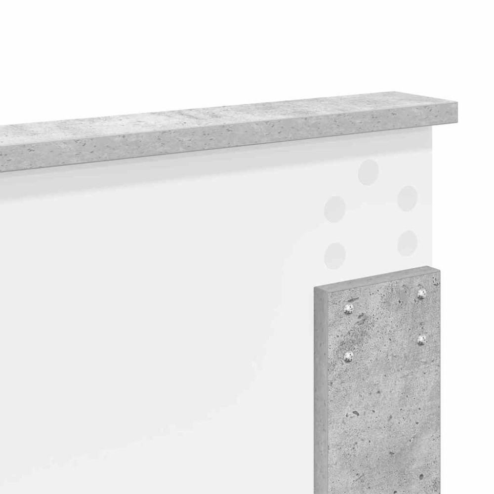 Produktbild för Huvudgavel med huvudgavel Betonggrå 200 cm Konstruerat trä