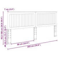 Produktbild för Huvudgavel med huvudgavel Artisan Ek 200 cm Konstruerat trä