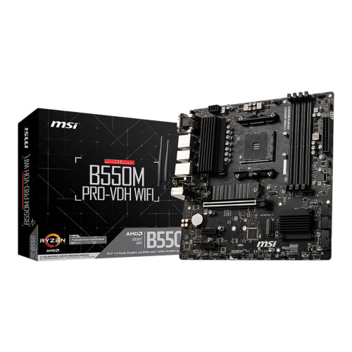 MSI MSI B550M PRO-VDH WIFI - moderkort - micro ATX - Socket AM4 - AMD B550