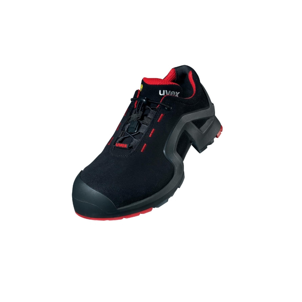 Produktbild för Uvex 8516343, Unisex, Vuxen, Säkerhetsskor, Svart, Röd, ESD,...