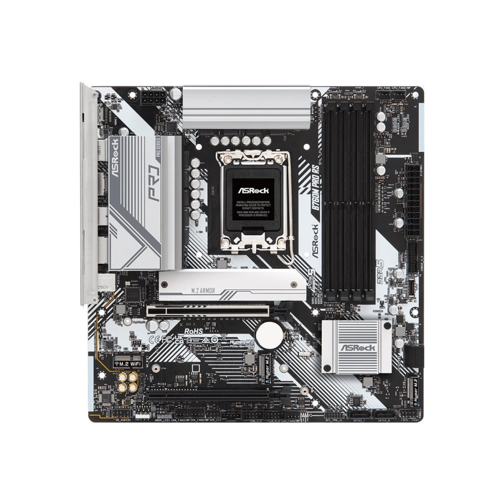 Produktbild för ASRock B760M PRO RS/D5 - moderkort - micro ATX - LGA1700-uttag - B760