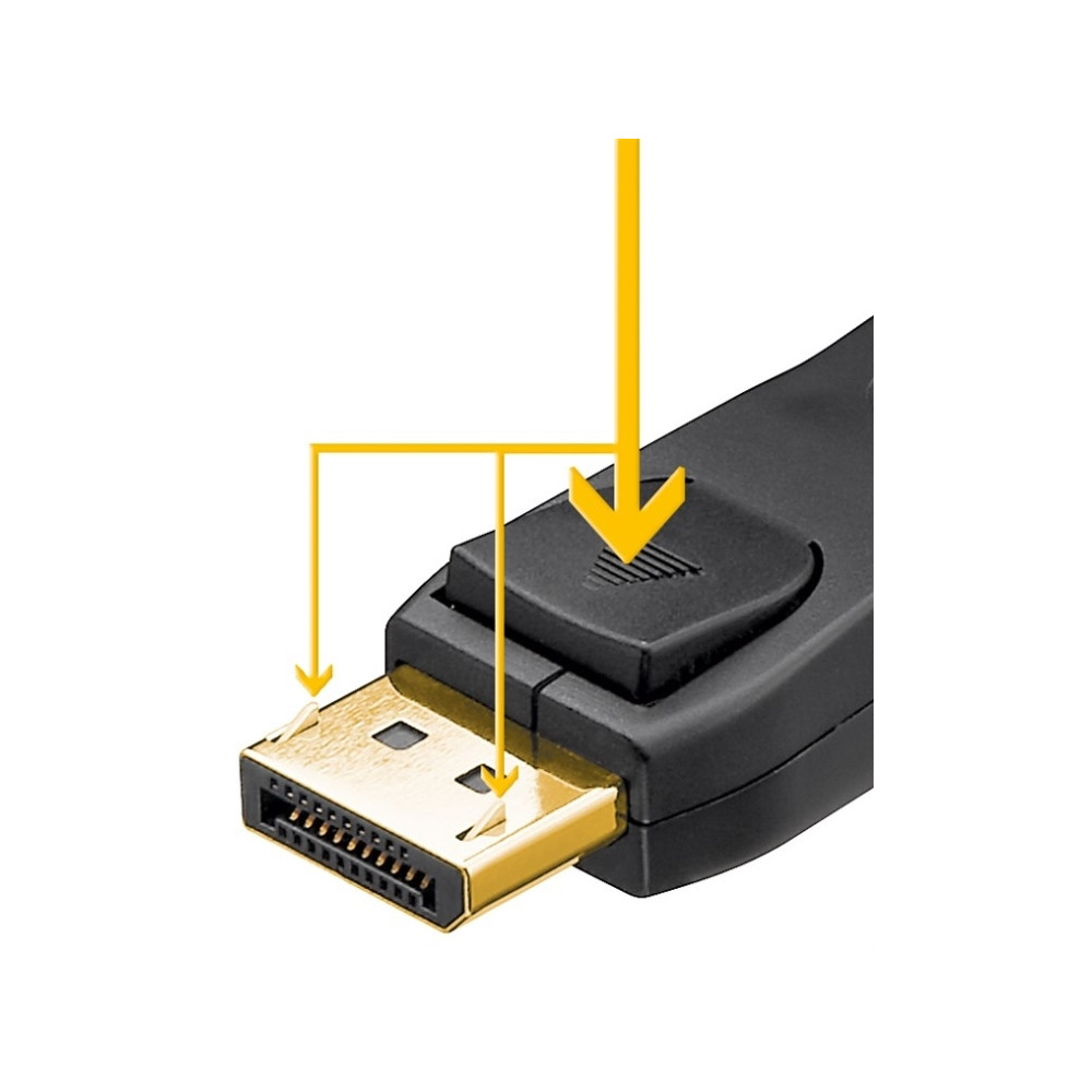 Produktbild för Goobay 74743, 1 m, DisplayPort, DisplayPort, Hankoppling, Ha...