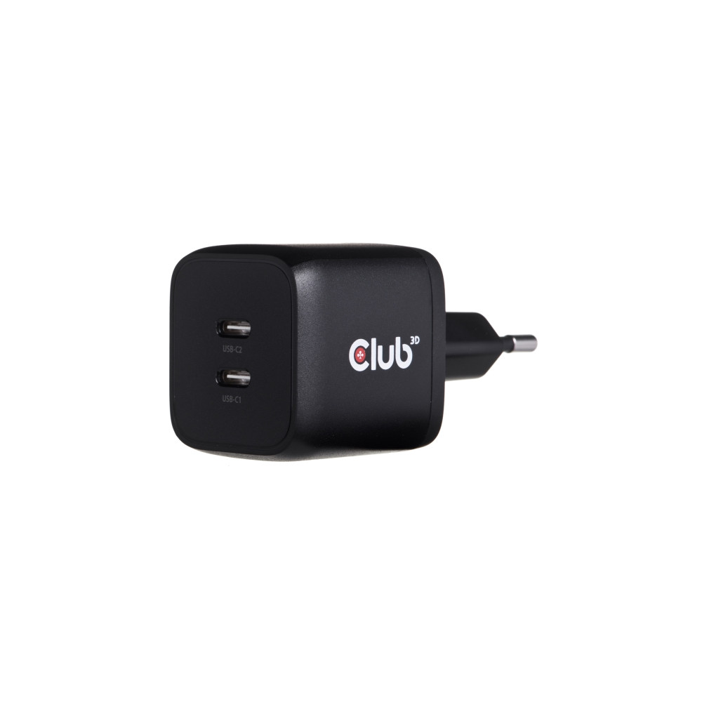 Produktbild för Club 3D CAC-1909 strömadapter - PPS- och GaN-teknik - 2 x USB-C - 45 watt