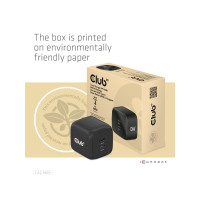 Produktbild för Club 3D CAC-1909 strömadapter - PPS- och GaN-teknik - 2 x USB-C - 45 watt