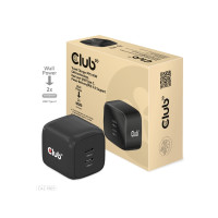 Produktbild för Club 3D CAC-1909 strömadapter - PPS- och GaN-teknik - 2 x USB-C - 45 watt