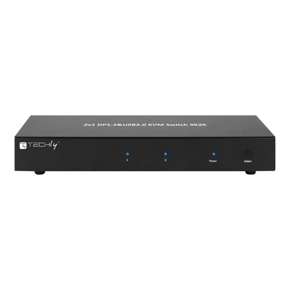 Produktbild för TECHly IDATA DP-KVM2 - omkopplare för tangentbord/video/mus/ljud/USB - 2 portar