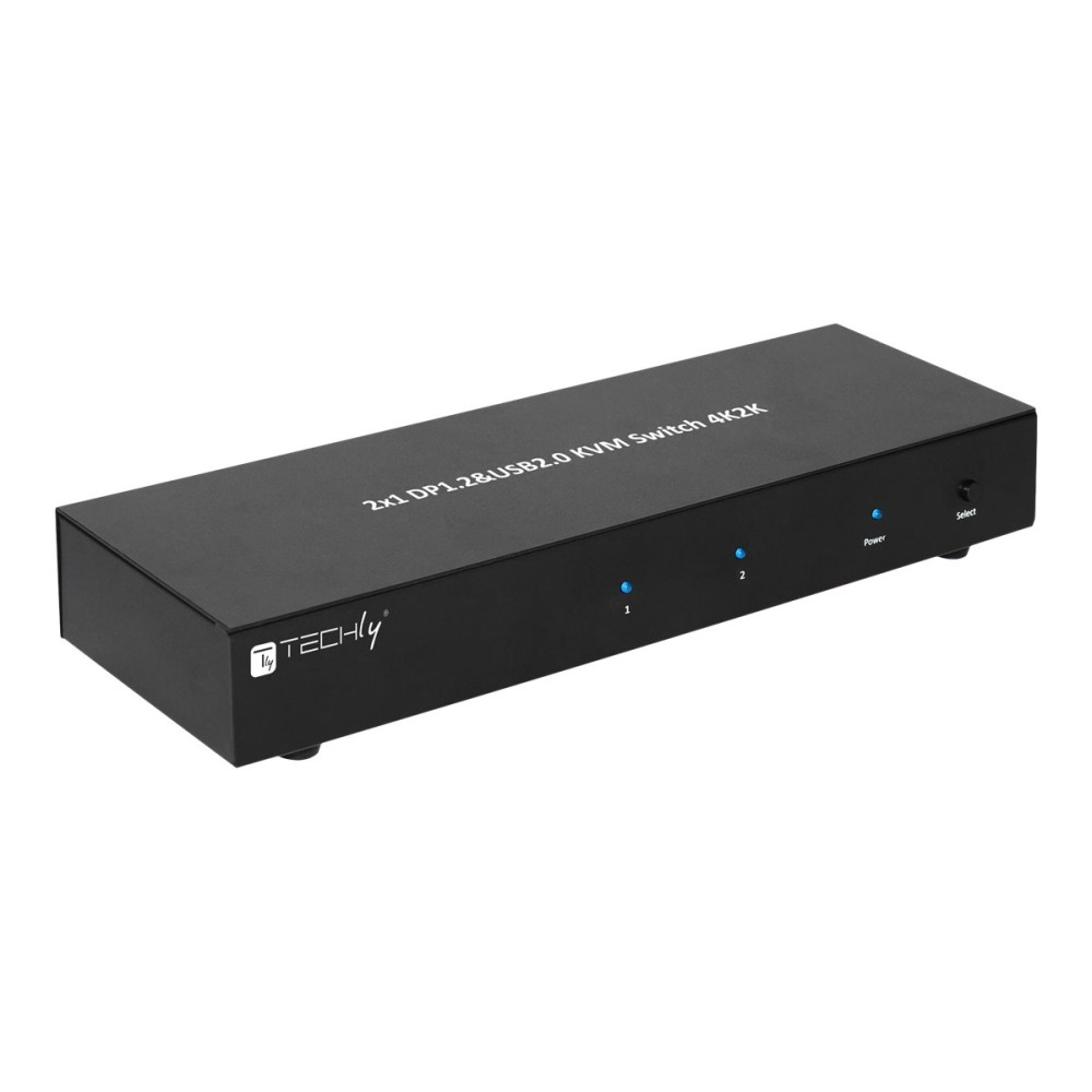 Produktbild för TECHly IDATA DP-KVM2 - omkopplare för tangentbord/video/mus/ljud/USB - 2 portar