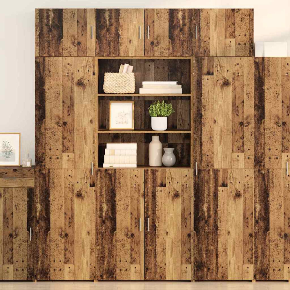 Produktbild för Skåp Gammalt trä 80 x 42,5 x 185 cm Konstruerat trä