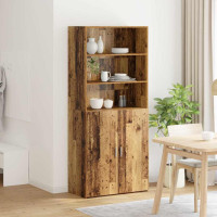 Produktbild för Skåp Gammalt trä 80 x 42,5 x 185 cm Konstruerat trä