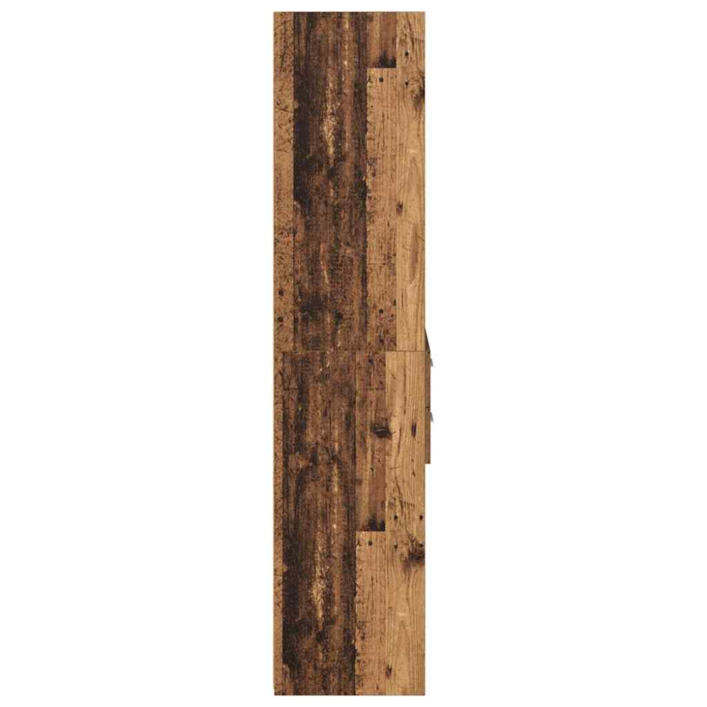 Produktbild för Skåp med låda Gammalt trä 40 x 42,5 x 185 cm Konstruerat trä