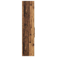 Produktbild för Skåp med låda Gammalt trä 40 x 42,5 x 185 cm Konstruerat trä