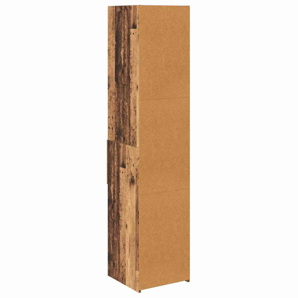 Produktbild för Skåp med låda Gammalt trä 40 x 42,5 x 185 cm Konstruerat trä