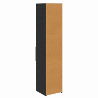 Produktbild för Skåp med låda Svart Ek 40 x 42,5 x 185 cm Konstruerat trä