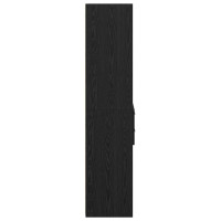 Produktbild för Skåp med låda Svart Ek 45 x 42,5 x 185 cm Konstruerat trä