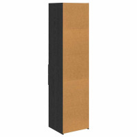 Produktbild för Skåp med låda Svart Ek 45 x 42,5 x 185 cm Konstruerat trä