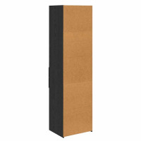 Produktbild för Skåp med låda Svart Ek 50 x 42,5 x 185 cm Konstruerat trä